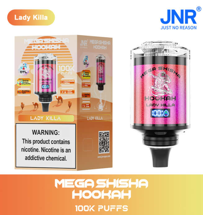 JNR Mega Shisha Hookah 100000 Puffs Disposable Vape - Image 5