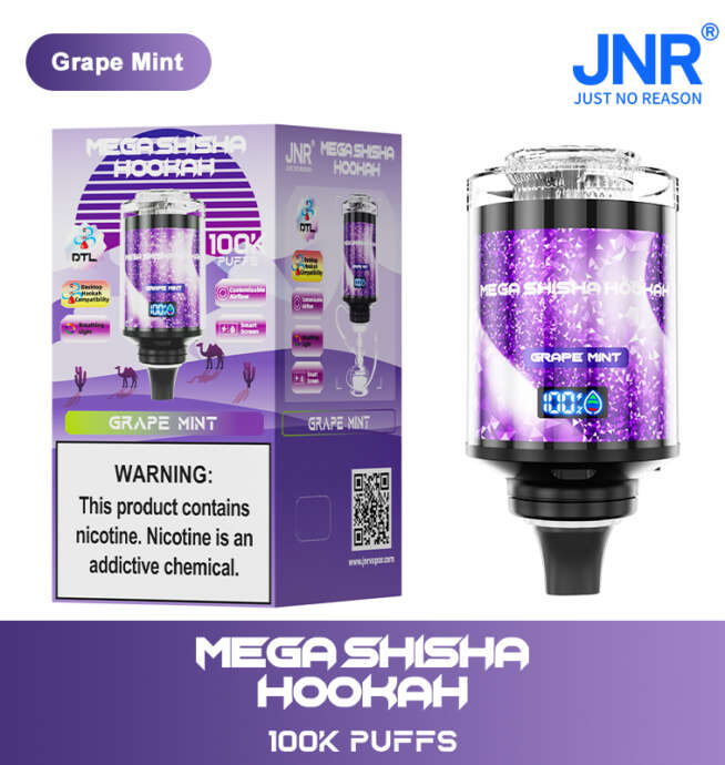 JNR Mega Shisha Hookah 100000 Puffs Disposable Vape - Image 6