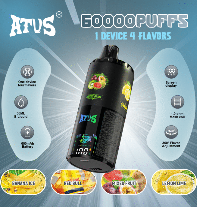 ATVS 60000 Puffs Disposable Vape - Rechargeable Verified Big Cloud - Image 6