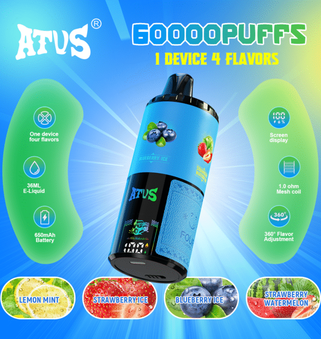 ATVS 60000 Puffs Disposable Vape - Rechargeable Verified Big Cloud - Image 4