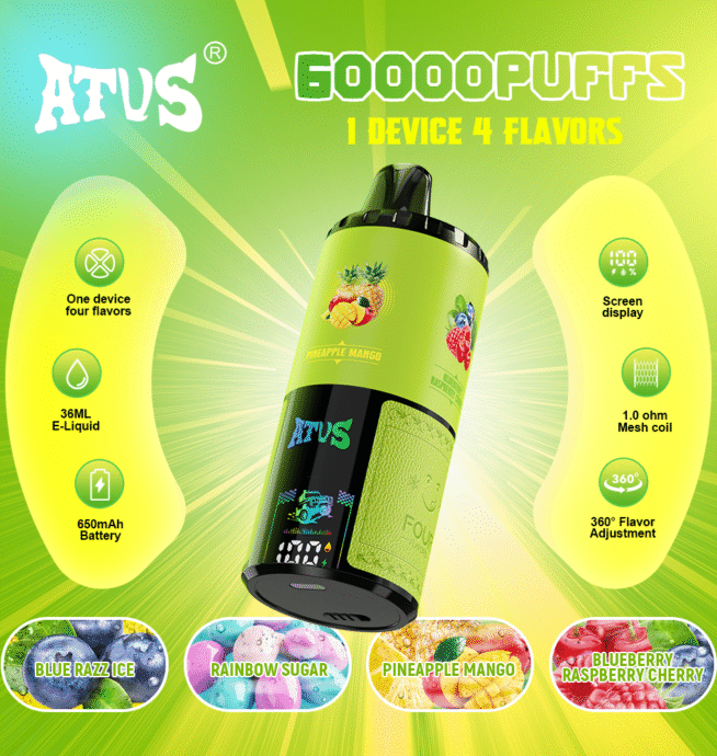 ATVS 60000 Puffs Disposable Vape - Rechargeable Verified Big Cloud - Image 3