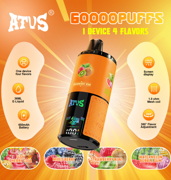 ATVS 60000 Puffs Disposable Vape - Rechargeable Verified Big Cloud