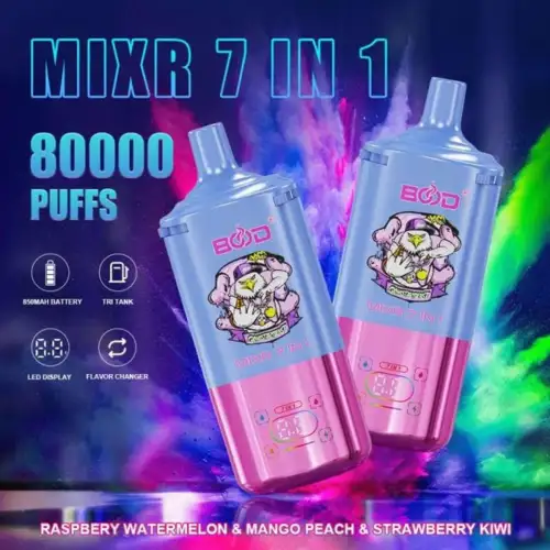 BOOD MIXR 80K Puffs 7-in-1 Flavors Rechargeable Vape