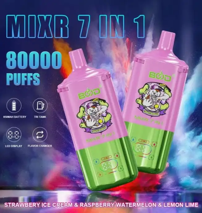 BOOD MIXR 80K Puffs 7-in-1 Flavors Rechargeable Vape - Image 8