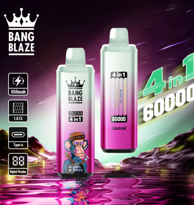 Bang Blaze 60000 Puffs Disposable Vape Rechargeable 4-in-1 Flavors - Image 3