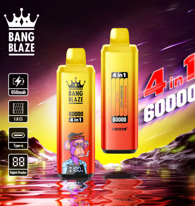 Bang Blaze 60000 Puffs Disposable Vape Rechargeable 4-in-1 Flavors - Image 2