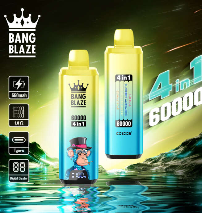 Bang Blaze 60000 Puffs Disposable Vape Rechargeable 4-in-1 Flavors - Image 4