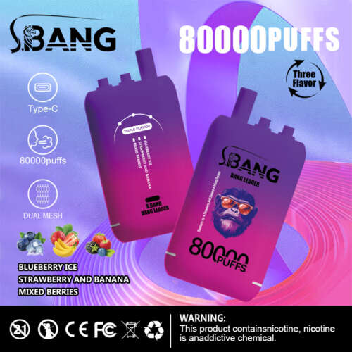 Bang Leader 80,000 Puffs  Vape 3 in 1 Flavors