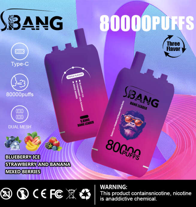 Bang Leader 80,000 Puffs  Vape 3 in 1 Flavors