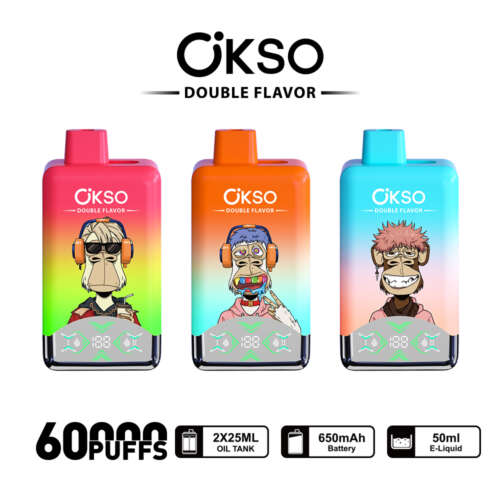 OKSO Double Flavor 60K Puffs Rechargeable Vape