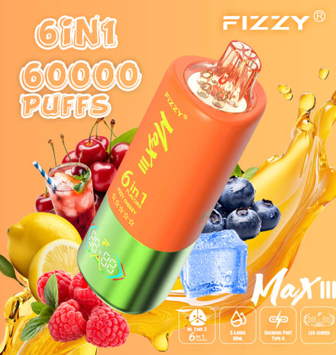 Fizzy 6-in-1 60000 Puffs Rechargeable Vape - Image 5