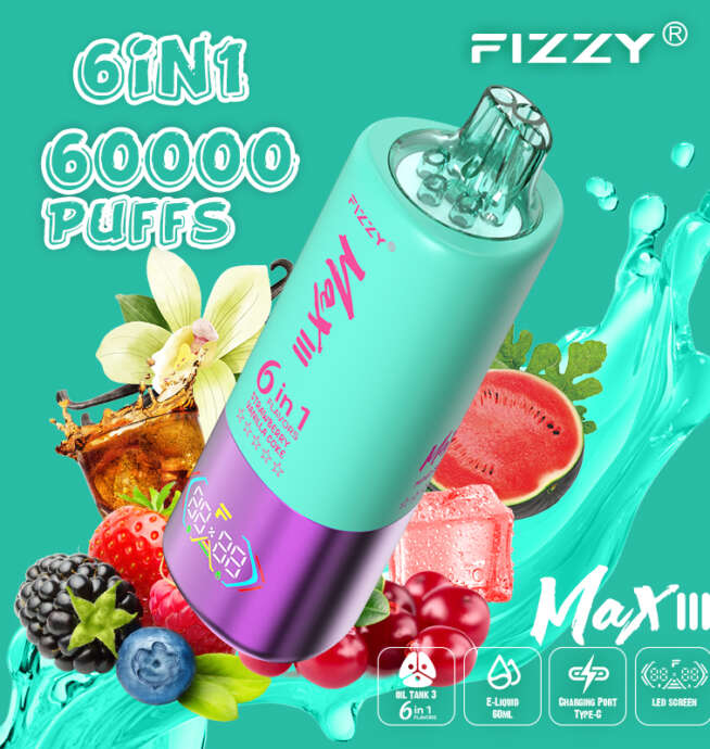 Fizzy 6-in-1 60000 Puffs Rechargeable Vape - Image 4