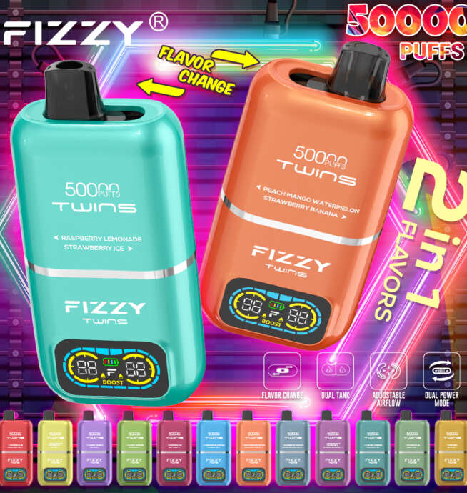 Fizzy Twins 50000 Puffs Double Taste Vape - Image 3