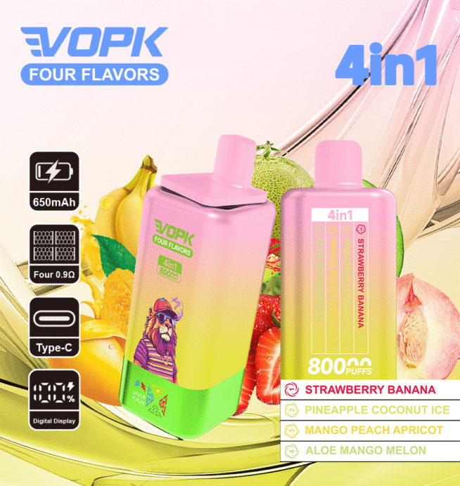 VOPK FOUR FLAVORS 80K Puffs 4-Flavor Vape - Image 9