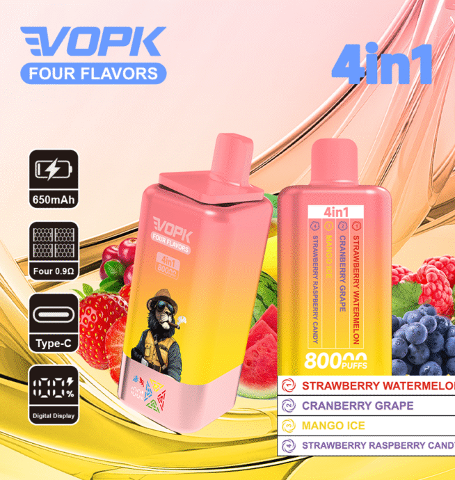 VOPK FOUR FLAVORS 80K Puffs 4-Flavor Vape - Image 8