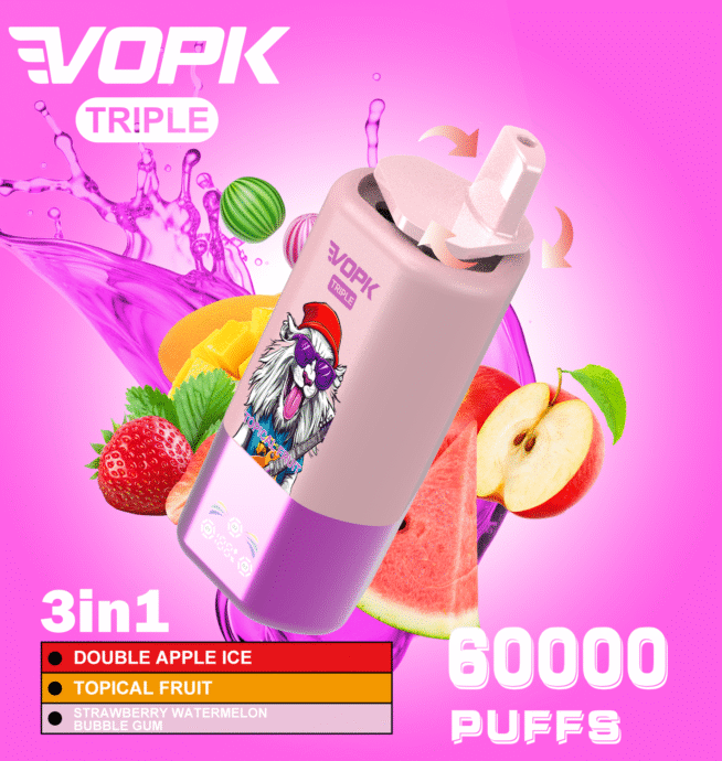 VOPK-TRIPE 60K Puffs 3 Flavors Vape with Display - Image 10