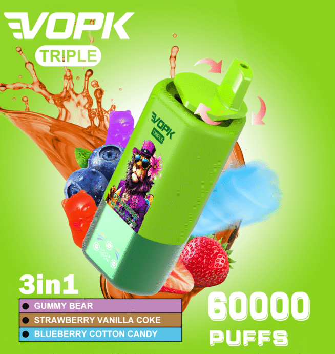 VOPK-TRIPE 60K Puffs 3 Flavors Vape with Display - Image 8