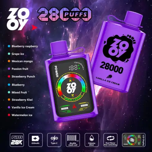 Zooy Power 28000 Puffs: 2%/5% Nicotine Vape