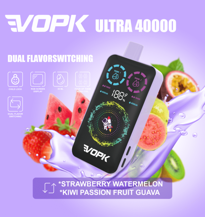 VOPK ULTRA 40000 Puffs Dual Flavor Vape - Image 9