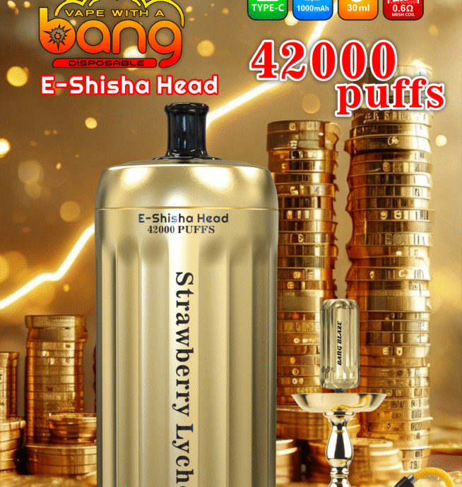 Bang E-Shisha Head 42000 Puffs Disposable Vape Gold - Image 2