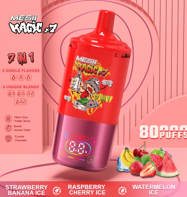 Mesii MAGIC X7 80k 7-N-1 90ml Oil Capacity Vape - Image 2
