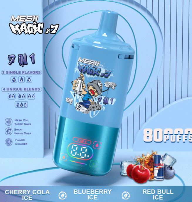 Mesii MAGIC X7 80k 7-N-1 90ml Oil Capacity Vape - Image 4