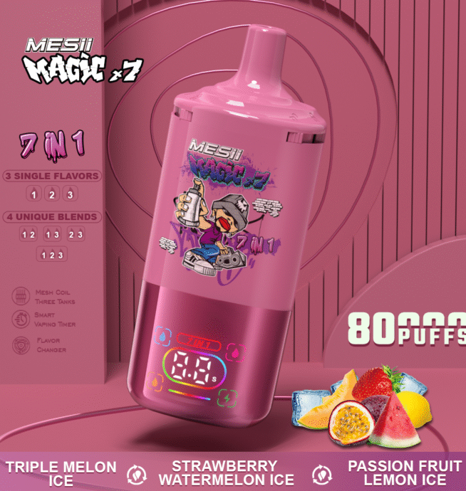 Mesii MAGIC X7 80k 7-N-1 90ml Oil Capacity Vape - Image 6