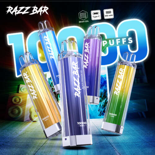 Razz bar crystal 2%/0% Nicotine 10000 Puffs