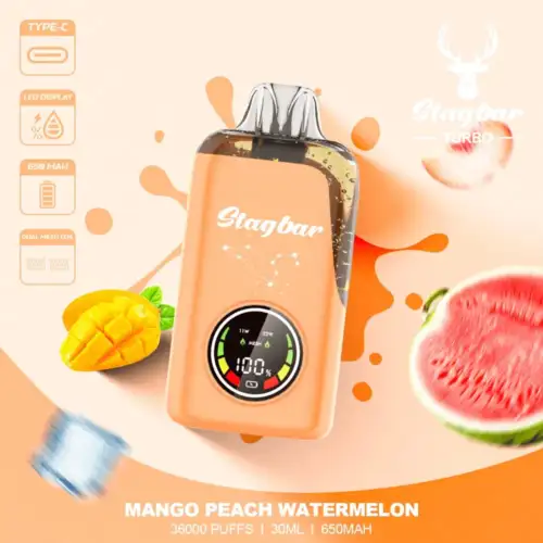 STAG BAR TURBO 36K Puffs Colourful LED Display 30ML