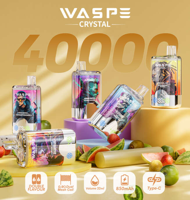 WASPE  Crystal 40000 Puffs Double Flavor