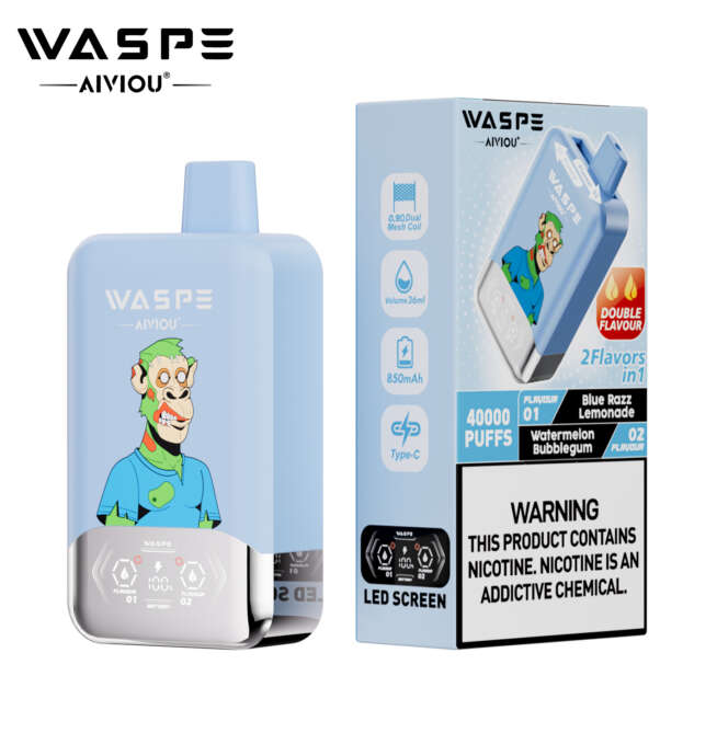 WASPE Double Flavor 40000 Puffs Rechargeable Vape - Image 2