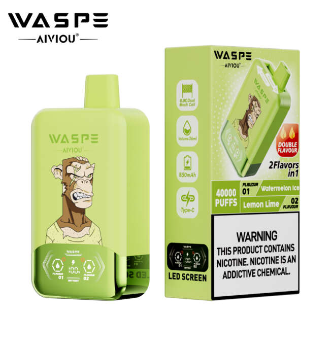 WASPE Double Flavor 40000 Puffs Rechargeable Vape - Image 7