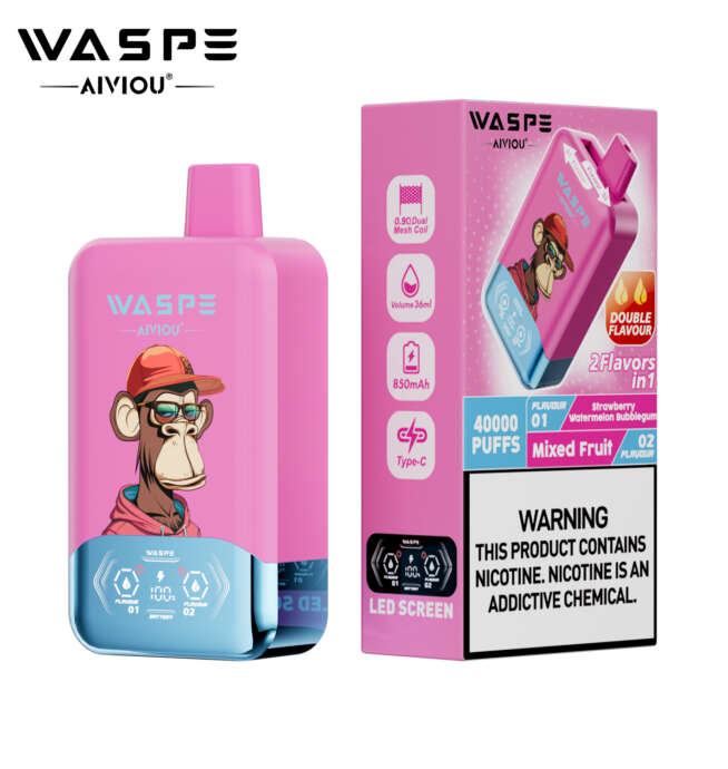 WASPE Double Flavor 40000 Puffs Rechargeable Vape - Image 4
