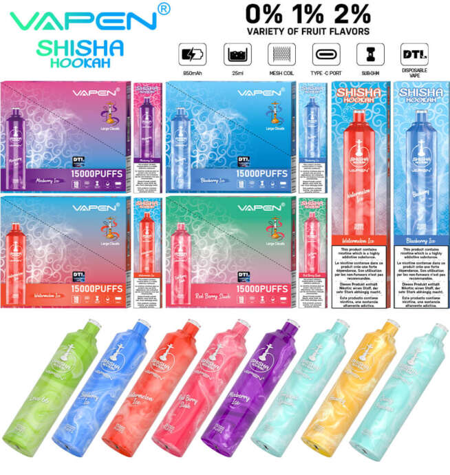 VAPEN 15000 Puffs Disposable Vape Shisha Flavor DTL - Image 6